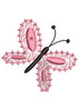 Pink Butterfly Embroidery Design