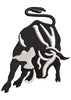 Black Bull Embroidery Design