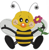 Honey Bee Embroidery Design