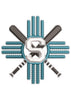 Base Bat Cross Embroidery Design