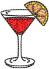 Red Drink Embroidery Design