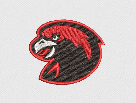 Red Bird Embroidery Design