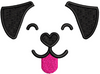 Dog Face Embroidery Design