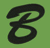 Stylized B Lettering Embroidery Design