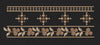 Geometric Motif and Floral Vine Border Embroidery Design
