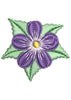 Blue Flower Embroidery Design