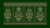 Vertical Pinstripe Floral Shrub Panel Embroidery Design