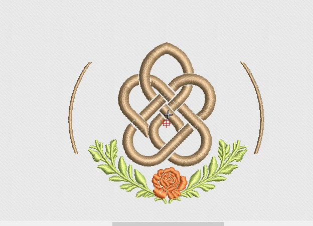 Red Rose Embroidery Design