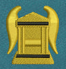 Winged Temple Gold Embroidery Design