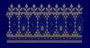 Leaf Crown Diamond Jaal Navy & Teal Gold Embroidery Design