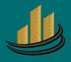Building Gold & Black Colour Embroidery Design