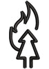House Fire Embroidery Design
