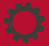 Industrial Cog Silhouette Embroidery Design