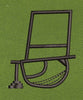 Metal Rockingchair Embroidery Design