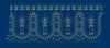Floral Border Blue Curve Lines Embroidery Design