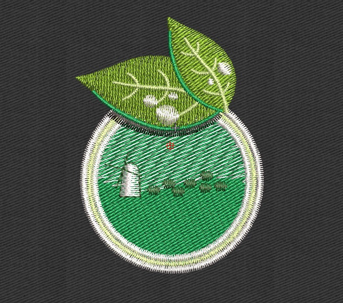 Village Embroidery Design