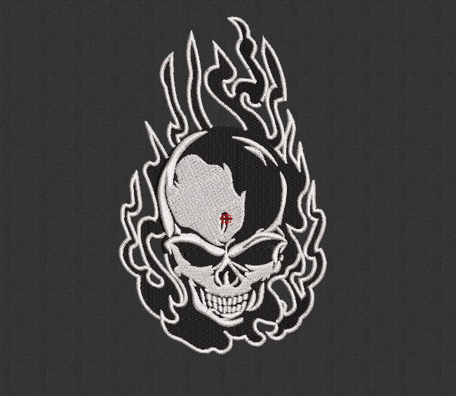 Skull Embroidery Design