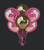 Balloons In Pink & Blue Embroidery Design
