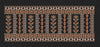 Floral Border Orange Vertical Flowers Embroidery Design