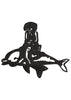 Fish Rider Embroidery Design