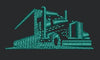 Industrial Machine Schematic Embroidery Design