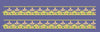 Geometric Leaf Pink and Gold Trim Embroidery Design