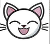 Cat Face Embroidery Design