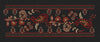 Paisley Floral Vine Border Black, Red & Gold Embroidery Design
