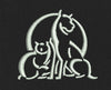 Pet Circle White Embroidery Design
