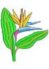 Bird Flower Embroidery Design