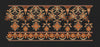 Floral Border Golden Flowers Lines Embroidery Design