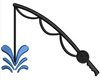 Fishing Pole Embroidery Design