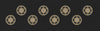 Stars In Curve Line Embroidery Design