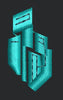 Teal Abstract Embroidery Design