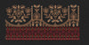 Floral Vine Double Border Black & Copper Red Embroidery Design