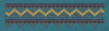 Teal Gold Circle Chevron Tribal Border Teal & Amber Gold Embroidery Design