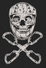 Human Skull Helmet Embroidery Design