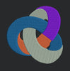 Interlocking Triad Symbol Embroidery Design
