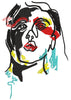 Woman Face Embroidery Design