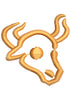 Bull Head Embroidery Design