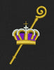 Crown Crozier Gold Embroidery Design