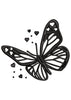 Heart Butterfly Embroidery Design