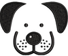 Dog Face Embroidery Design