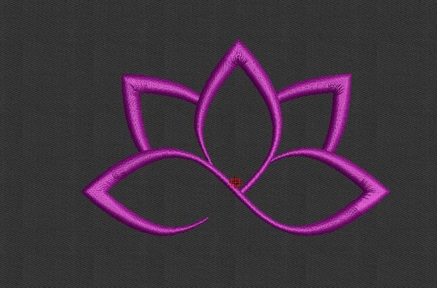 Purple Rose Embroidery Design
