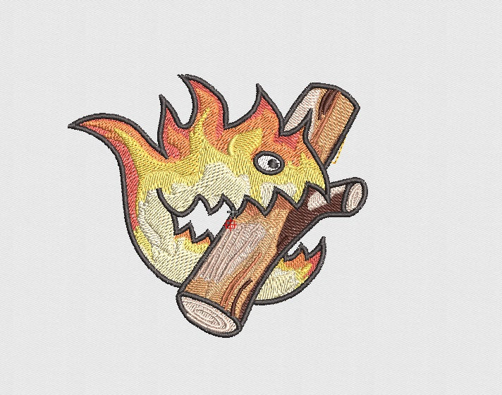 Fire Embroidery Design