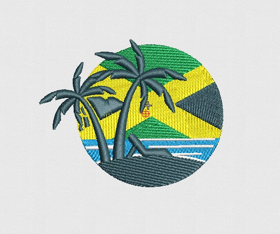 Beach Embroidery Design
