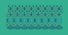 Turquoise Geo Floral Border Embroidery Design
