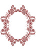 Flower Frame Line Stitch Embroidery Design