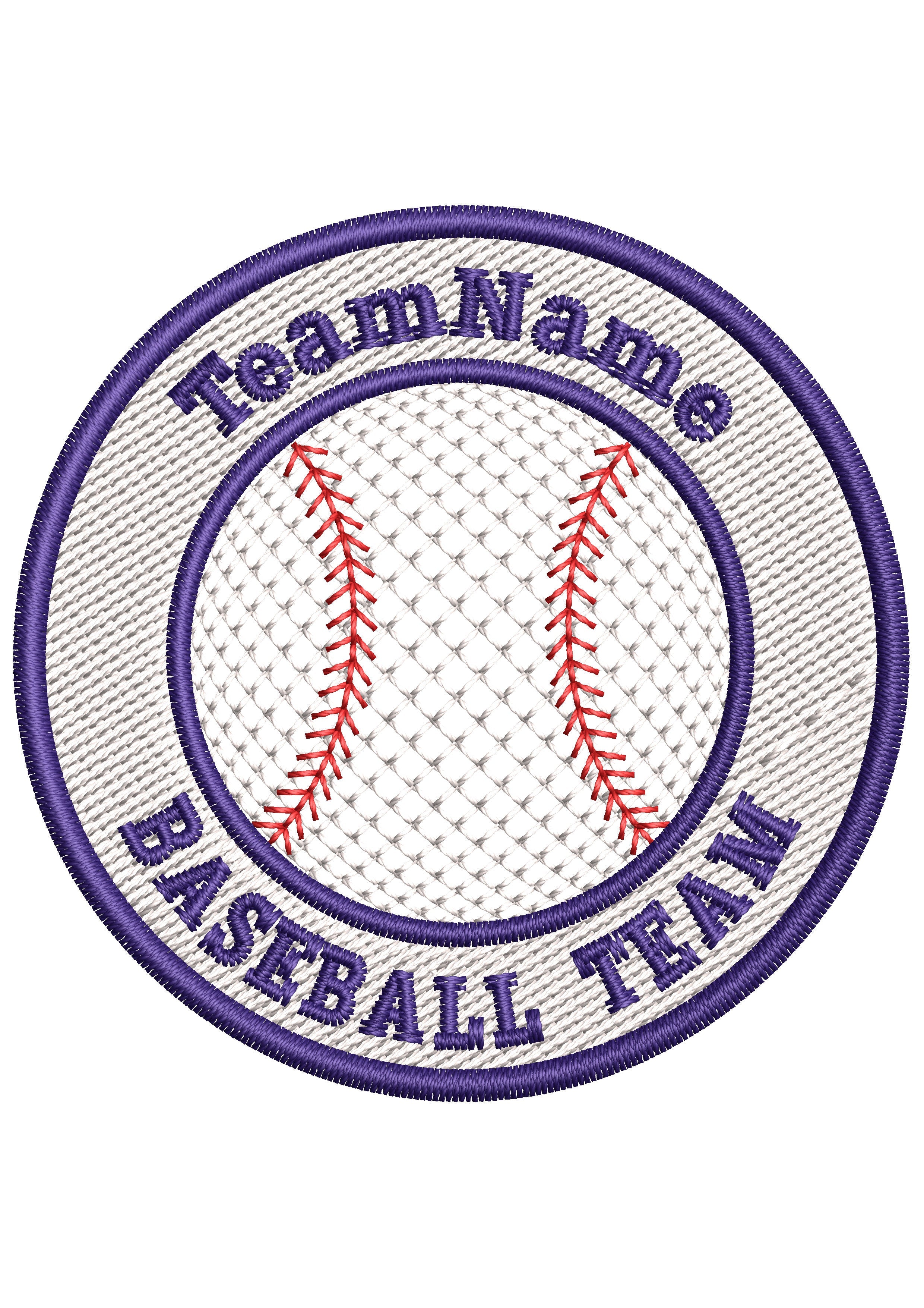 Baseball Team Embroidery Design