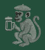 Monkey With Mug Embroidery Design